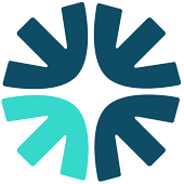 HRtoGO brand mark. 4 stylized arrows arranged in a circle pointing towards the middle. All arrows are dark teal, except the lower left-hand arrow, which is light teal.